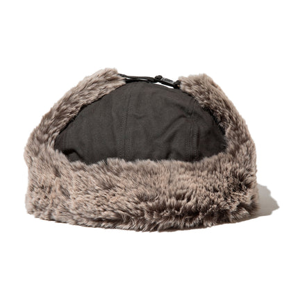 POLER MILITARY FUR VISOR CAP ポーラー ミリタリー ファー バイザー キャップ 253MCV0083【メンズ フライトキャップ ファーキャップ 防寒 アウトドア 冬小物 刺繍ロゴ 25FW】