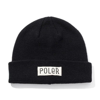 POLER WORKERMAN BEANIE ポーラー ワーカーマン ビーニー 253MCV0104【メンズ ビーニー ニット帽 ロゴ ワッフルパターン 伸縮性 帽子 25FW】