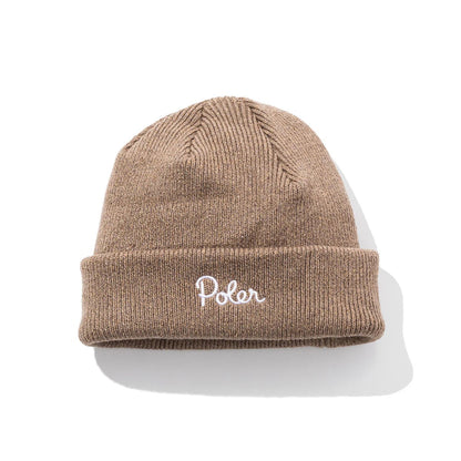 POLER SHALLOW BEANIE ポーラー シャロー ビーニー 253MCV0108【メンズ ビーニー 浅めニット帽 ロールビーニー アウトドア 25FW】