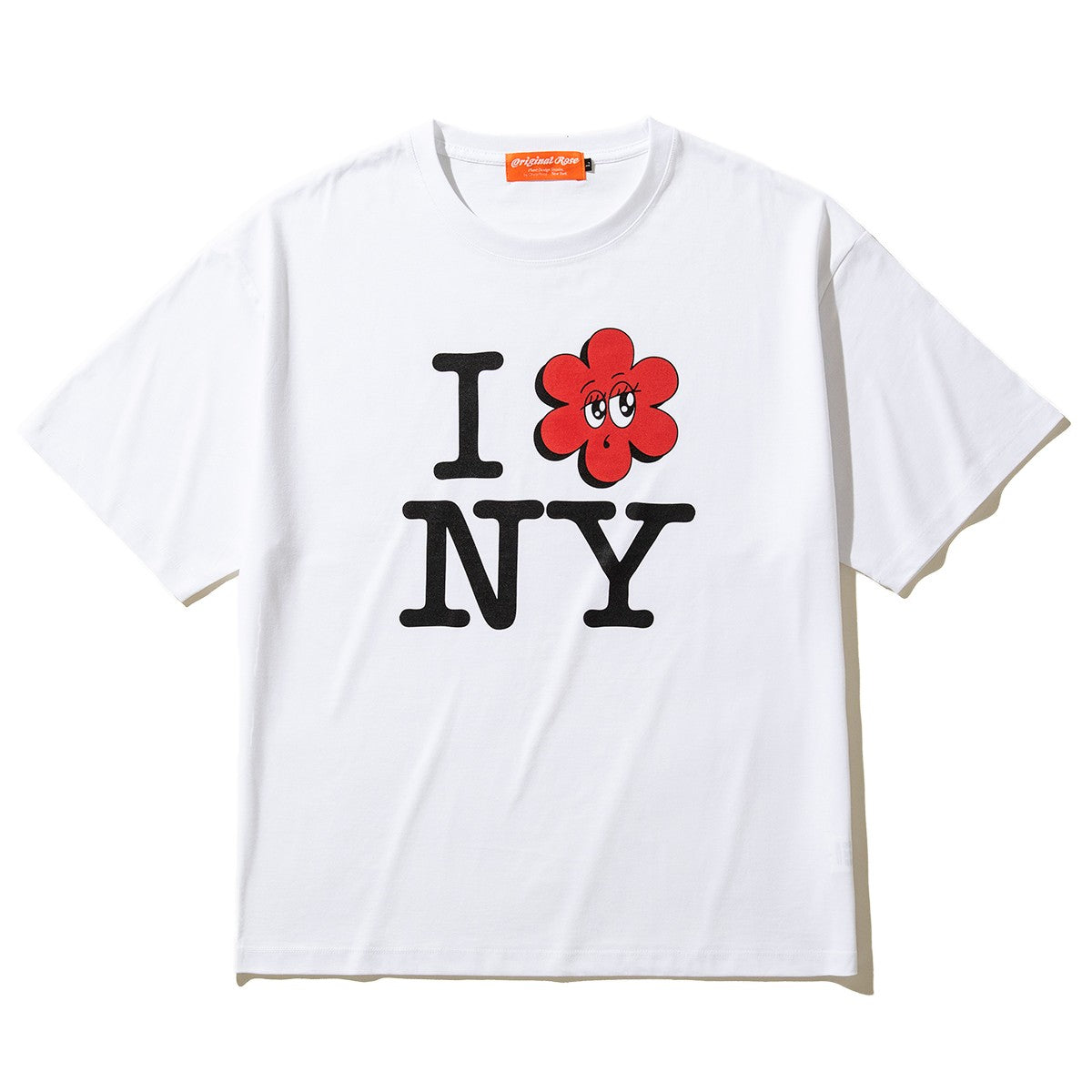 ORIGINAL ROSE I LOVE NY TEE オリジナルローズ アイ ラブ ニューヨーク Tシャツ OR25AT01【メンズ Tシャツ カットソー 半袖 ボックスシルエット アートデザイン リラックスフィット 25FW】