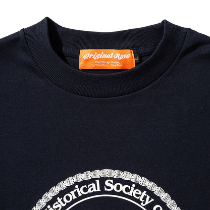 ORIGINAL ROSE NY WOOD LOGO LS TEE オリジナルローズ ニューヨーク ウッドロゴ ロングスリーブ Tシャツ OR25AT03【メンズ Tシャツ 長袖 カットソー グラフィックデザイン ボックスシルエット リラックスフィット 25FW】