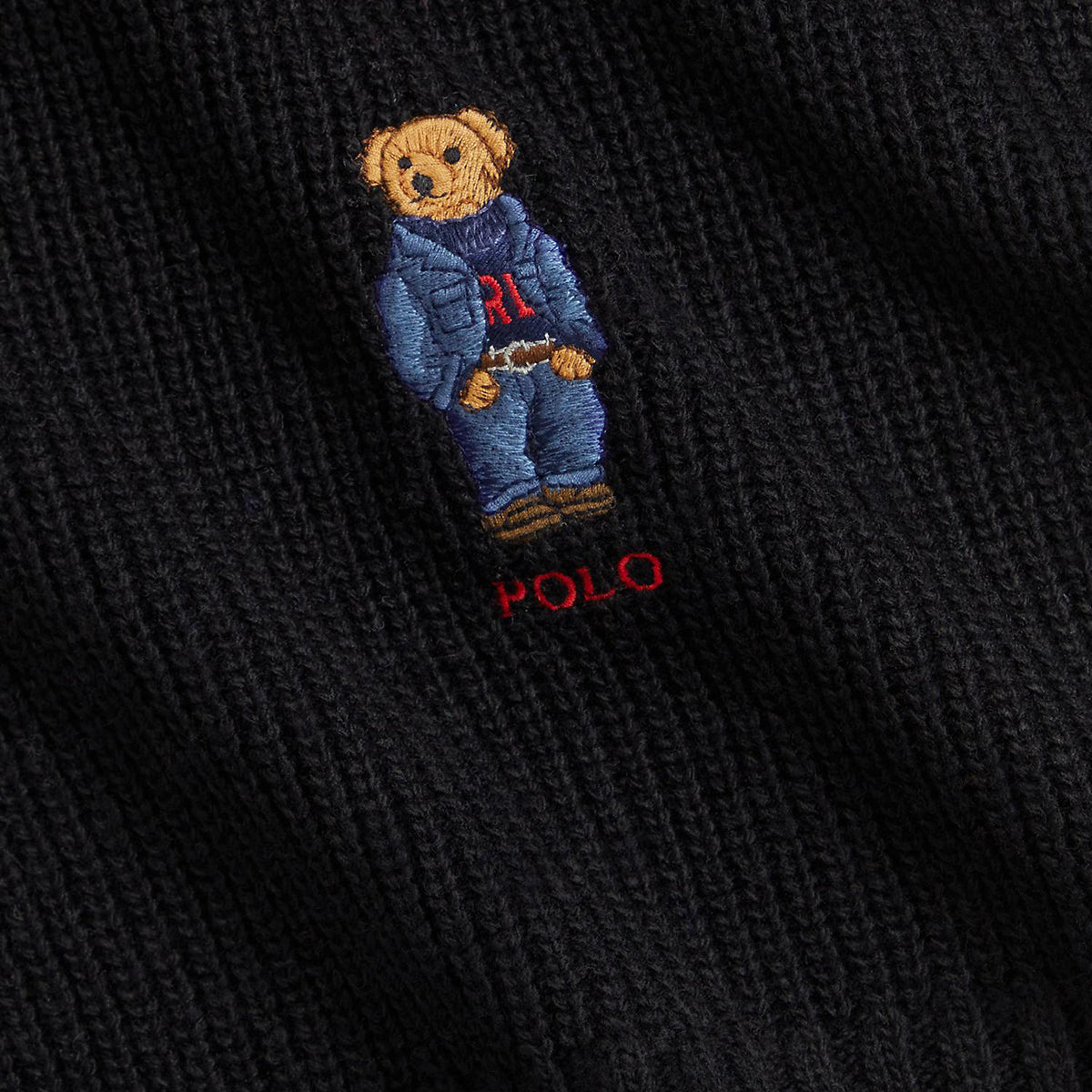 POLO RALPH LAUREN SOLID DENIM BEAR SCARF ポロ ラルフ ローレン ソリッド デニム ベア スカーフ MAPOHGS0J321016001【メンズ マフラー ポロベア 刺繍  25FW】