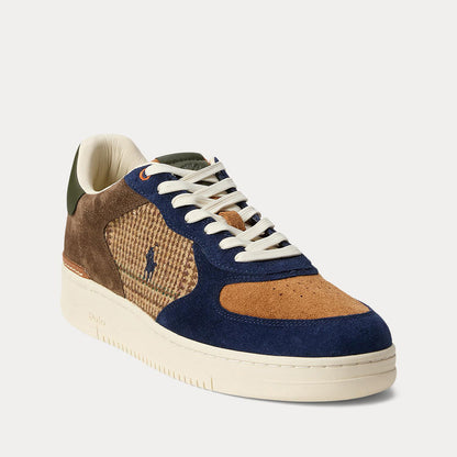 POLO RALPH LAUREN MASTERS CRT SNEAKERS LOW TOP LACE SUEDE WOOL ポロ ラルフ ローレン マスターズ コート スエード & ツイード スニーカー MAPSFTW0CT20751999【メンズ スニーカー シューズ グレンチェック カラーブロック 25FW】