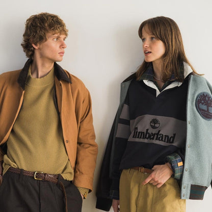 Timberland [TOKYO DESIGN COLLECTIVE] RUGBY SHIRTS ティンバーランド [トウキョウ デザイン コレクティブ]  ラグビー シャツ A5UTF【メンズ ラグビーシャツ 長袖 ロンT 刺繍 ブランドロゴ ユニセックス 25FW】