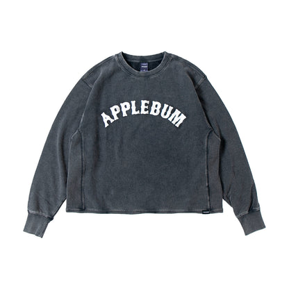 APPLEBUM “Old Baseball” Crew Sweat アップルバム “オールド ベースボール” クルースウェット 2520409【メンズ スウェット アーチロゴ ヴィンテージテイスト 裏パイル ワイドシルエット 25FW】