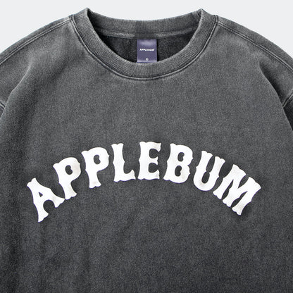 APPLEBUM “Old Baseball” Crew Sweat アップルバム “オールド ベースボール” クルースウェット 2520409【メンズ スウェット アーチロゴ ヴィンテージテイスト 裏パイル ワイドシルエット 25FW】