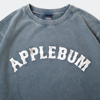 APPLEBUM “Old Baseball” Crew Sweat アップルバム “オールド ベースボール” クルースウェット 2520409【メンズ スウェット アーチロゴ ヴィンテージテイスト 裏パイル ワイドシルエット 25FW】