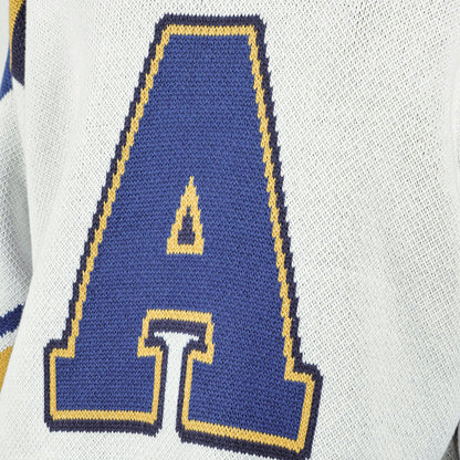 APPLEBUM Hockey Jerseys Knit Sweater アップルバム ホッケー ジャージーズ ニットセーター 2520505【メンズ ニット ホッケーシャツ ジャカード アルファベット 25FW】