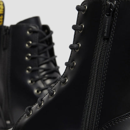 Dr. MARTENS JADON 8 HOLE BOOT ドクターマーチン JADON 8ホールブーツ DM-15265001-BLK【レディース 厚底 ブーツ ジップ ヒールループ イエローステッチ 25FW】