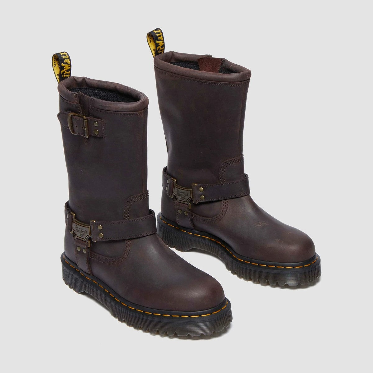 Dr. MARTENS ANISTONE HI RIGGER BOOTS ドクターマーチン アニストン HI リガー ブーツ DM-31901201-DBR【メンズ カジュアルブーツ バイカーブーツ ミドル丈 25FW】