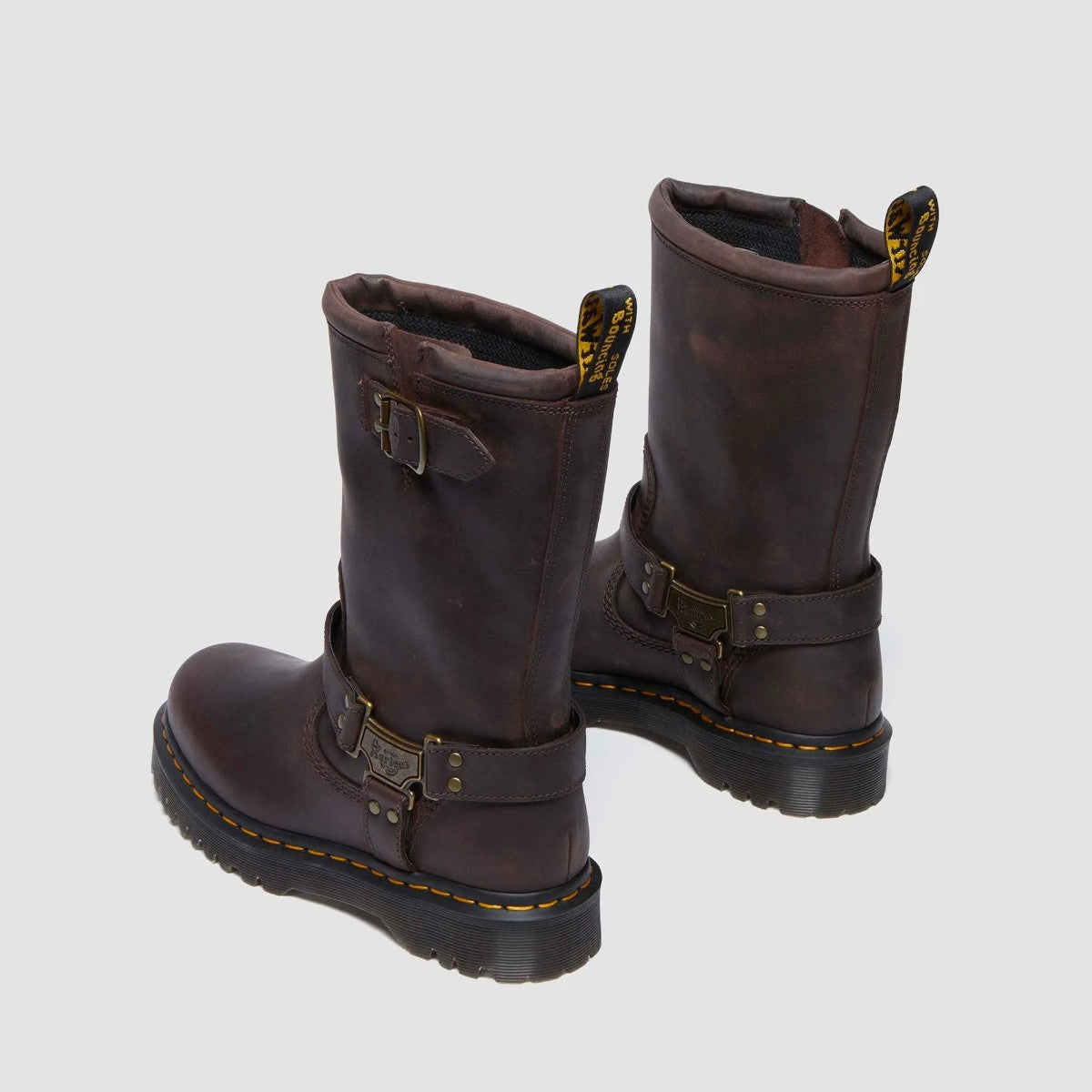 Dr. MARTENS ANISTONE HI RIGGER BOOTS ドクターマーチン アニストン HI リガー ブーツ DM-31901201-DBR【メンズ カジュアルブーツ バイカーブーツ ミドル丈 25FW】