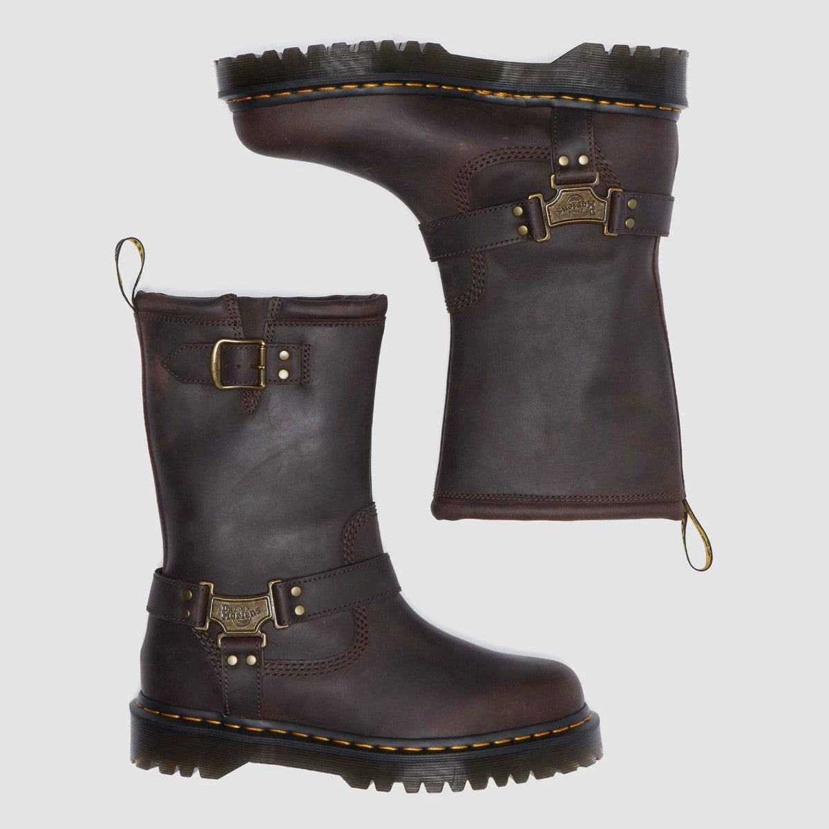 Dr. MARTENS ANISTONE HI RIGGER BOOTS ドクターマーチン アニストン HI リガー ブーツ DM-31901201-DBR【メンズ カジュアルブーツ バイカーブーツ ミドル丈 25FW】