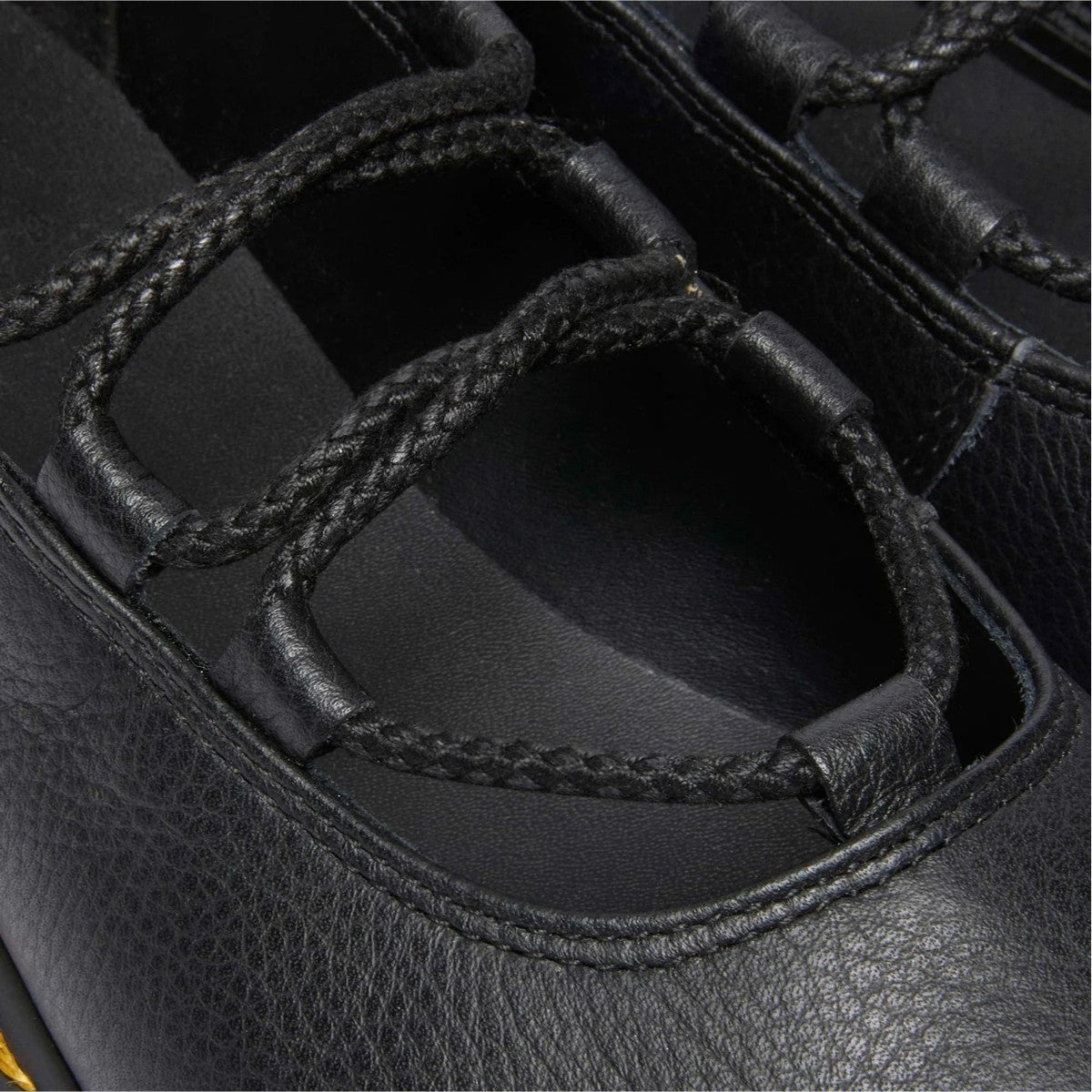 Dr. MARTENS ELPHIE II LACE-UP SHOE ドクターマーチン ELPHIE II レース アップ シューズ DM-40683001-BLK【レディース バレエシューズ ポインテッド フラット レザー 編み上げ 25FW】