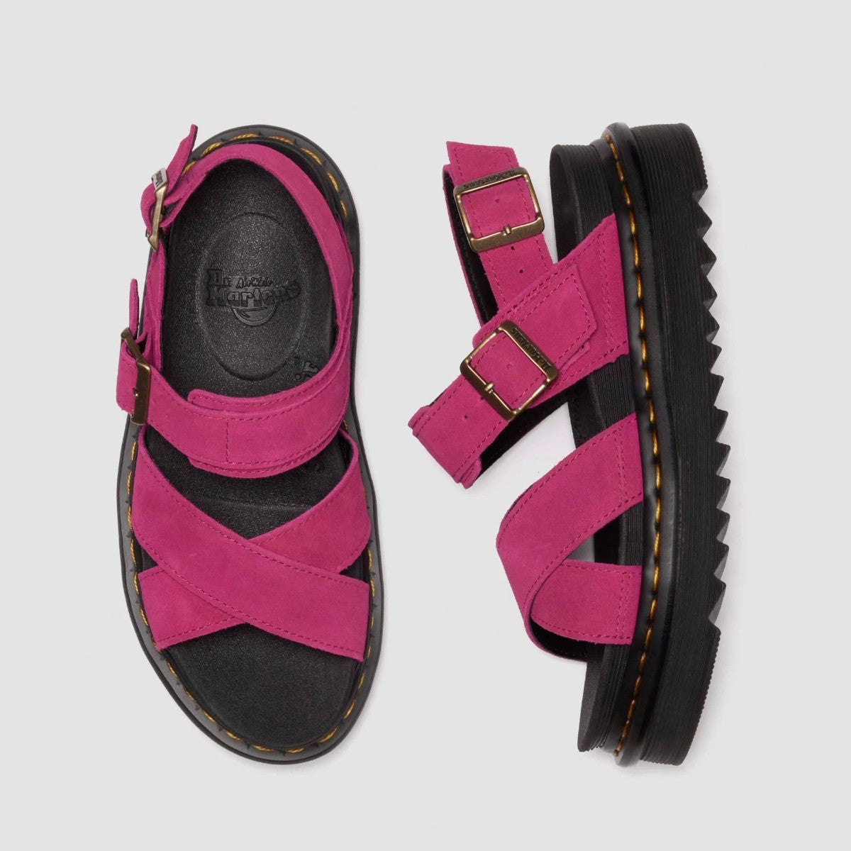 Dr. MARTENS VOSS II SANDAL ドクターマーチン VOSS II サンダル DM-41352650-FPK【レディース サンダル クロスストラップ 厚底 快適 25FW】