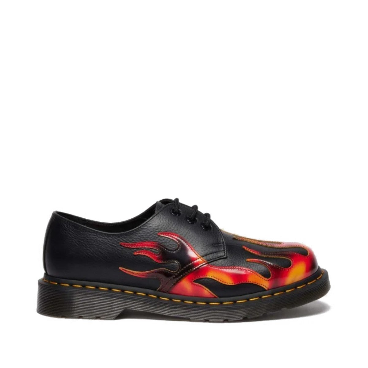 Dr. MARTENS 1461 FLAME 3 HOLE SHOE ドクターマーチン 1461 FLAME 3 ホール シューズ DM-41604001-BKRD【メンズ シューズ 3ホール フレーム アップリケ レザー 25FW】