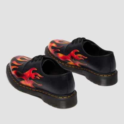Dr. MARTENS 1461 FLAME 3 HOLE SHOE ドクターマーチン 1461 FLAME 3 ホール シューズ DM-41604001-BKRD【メンズ シューズ 3ホール フレーム アップリケ レザー 25FW】