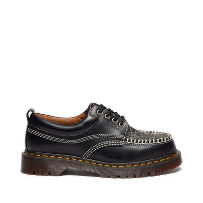 Dr. MARTENS LOWELL 4 HOLE SHOE ドクターマーチン LOWELL 4 ホール シューズ DM-41613001-BK【メンズ シューズ レースアップ モックトゥ レザーソール ジャカード 25FW】