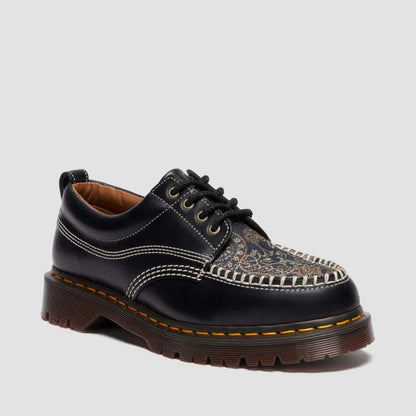 Dr. MARTENS LOWELL 4 HOLE SHOE ドクターマーチン LOWELL 4 ホール シューズ DM-41613001-BK【メンズ シューズ レースアップ モックトゥ レザーソール ジャカード 25FW】