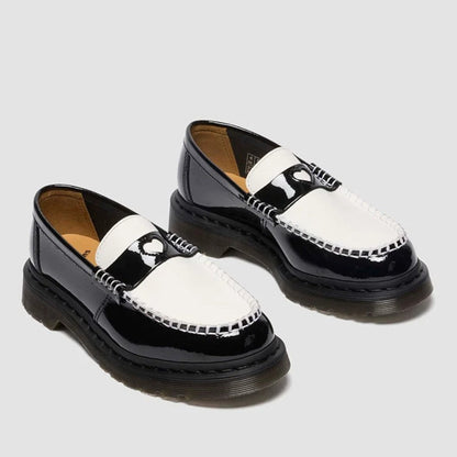 Dr. MARTENS PENTON HEART LOAFER SHOE ドクターマーチン PENTON HEART ローファー シューズ DM-41676001-BKWH【レディース ローファー ペントン ツートン モックトゥ レザー 25FW】