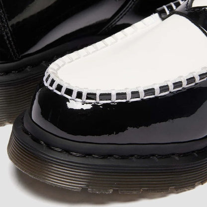 Dr. MARTENS PENTON HEART LOAFER SHOE ドクターマーチン PENTON HEART ローファー シューズ DM-41676001-BKWH【レディース ローファー ペントン ツートン モックトゥ レザー 25FW】