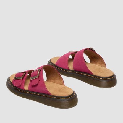 Dr. MARTENS JOSEF SLIDE SANDAL ドクターマーチン JOSEF スライド サンダル DM-41953650-FPK【レディース サンダル スライド バックル フラット 快適 25FW】