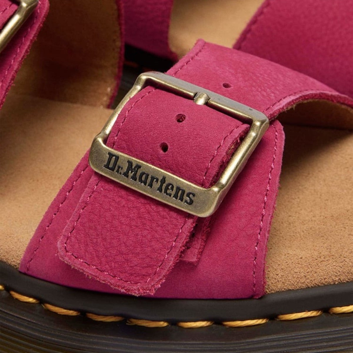 Dr. MARTENS JOSEF SLIDE SANDAL ドクターマーチン JOSEF スライド サンダル DM-41953650-FPK【レディース サンダル スライド バックル フラット 快適 25FW】