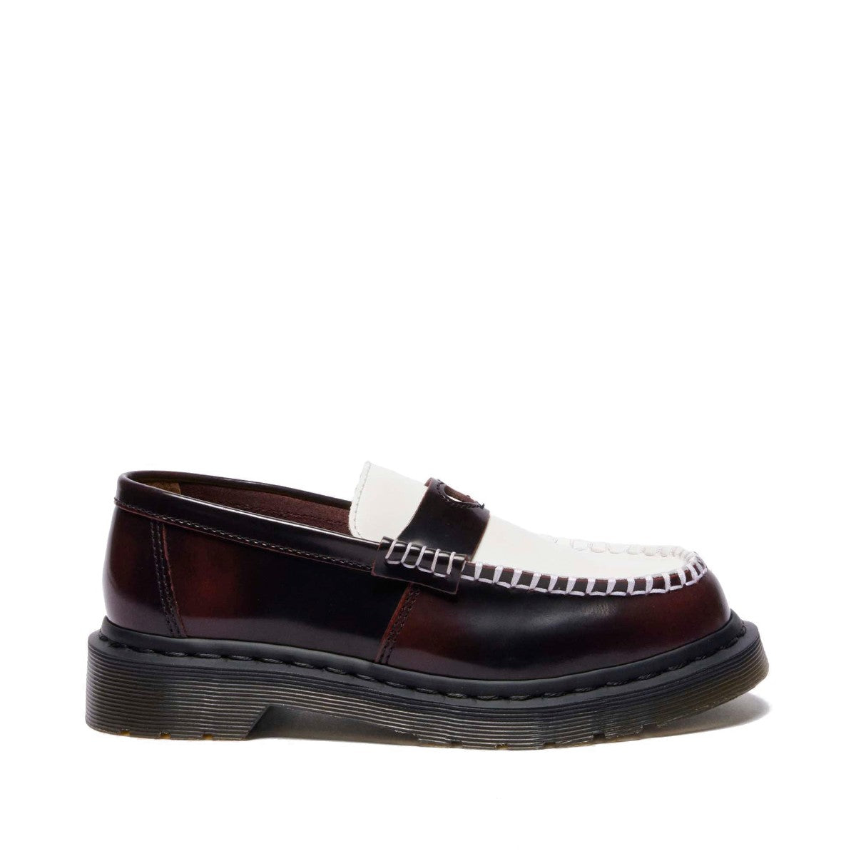 Dr. MARTENS PENTON HEART LOAFER SHOE ドクターマーチン PENTON HEART ローファー シューズ DM-42594600-CRE-WH【レディース ローファー ペントン ツートン モックトゥ レザー 25FW】