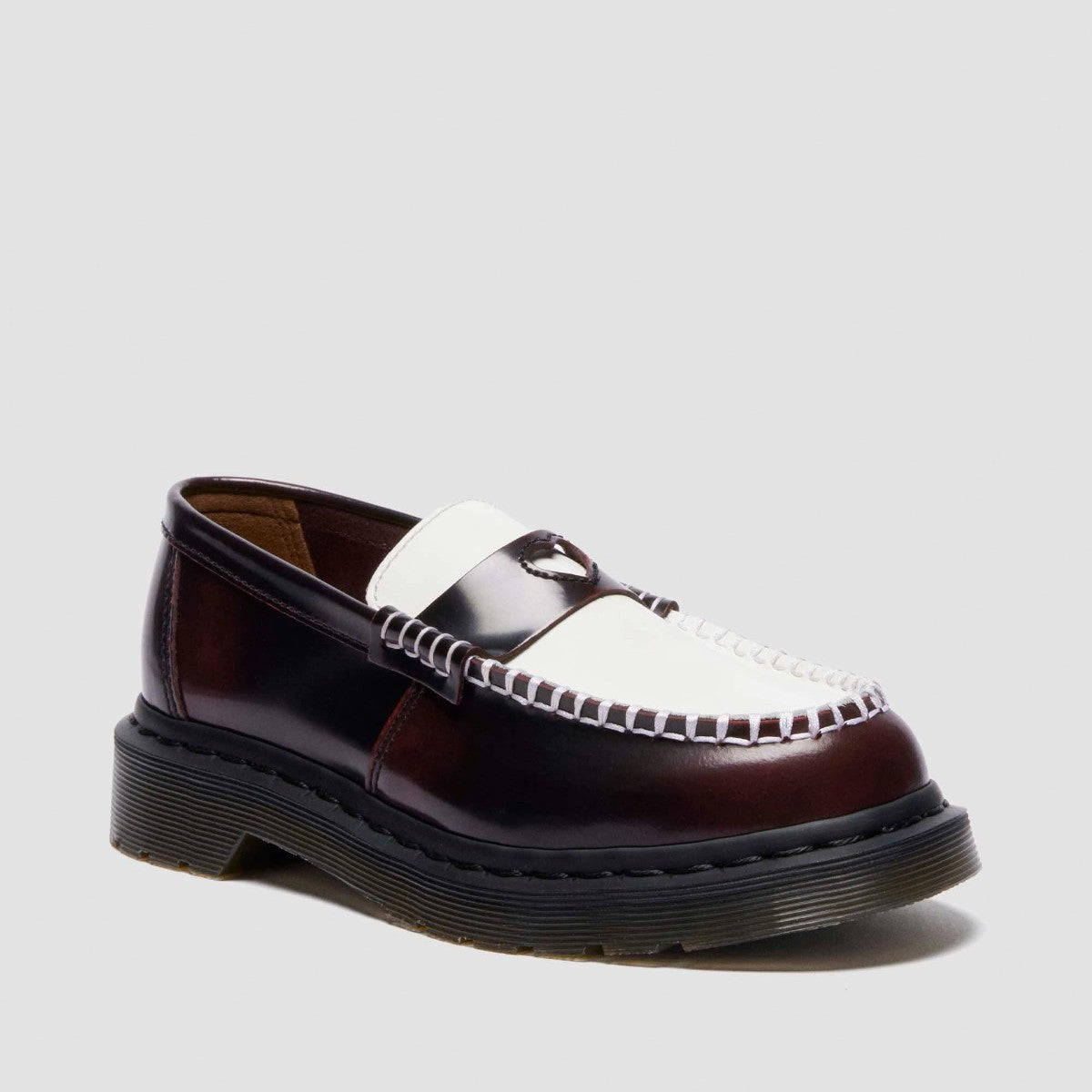 Dr. MARTENS PENTON HEART LOAFER SHOE ドクターマーチン PENTON HEART ローファー シューズ DM-42594600-CRE-WH【レディース ローファー ペントン ツートン モックトゥ レザー 25FW】