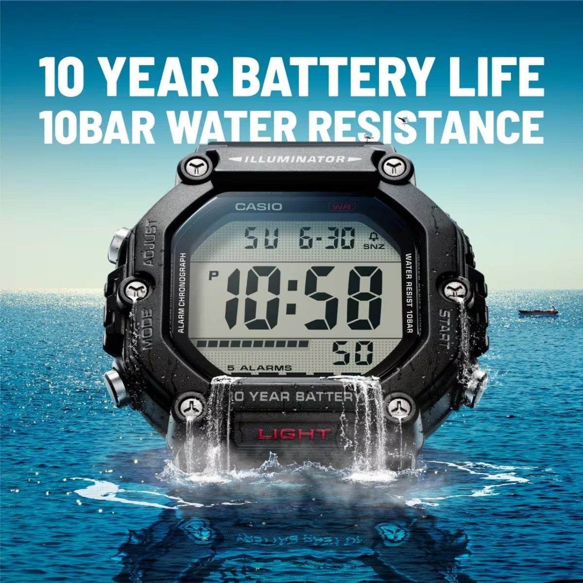 CASIO AE-1600H-1AJF カシオ AE-1600H-1AJF AE-1600H-1AJF【メンズ デジタルウオッチ ビッグケース 腕時計 防水 LEDライト 長寿命 25FW】