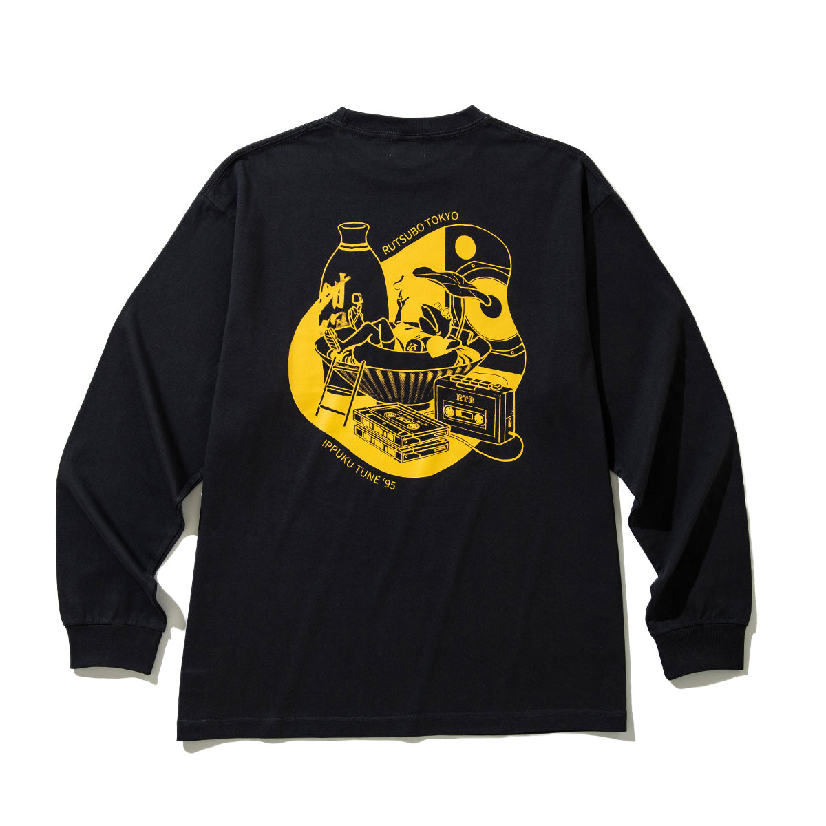 坩堝 IPPUKU TUNE ‘95 LS T-SHIRTS (RUTSUBO×YU SUDA ) RUTSUBO IPPUKU TUNE ‘95 ロングスリーブTシャツ R25-QS5-TS2【メンズ グラフィック 長袖 Tシャツ バックプリント コラボ 25FW】