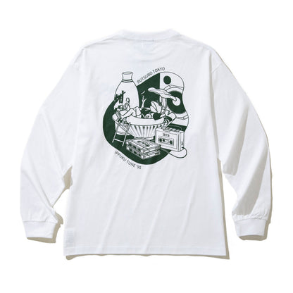 坩堝 IPPUKU TUNE ‘95 LS T-SHIRTS (RUTSUBO×YU SUDA ) RUTSUBO IPPUKU TUNE ‘95 ロングスリーブTシャツ R25-QS5-TS2【メンズ グラフィック 長袖 Tシャツ バックプリント コラボ 25FW】
