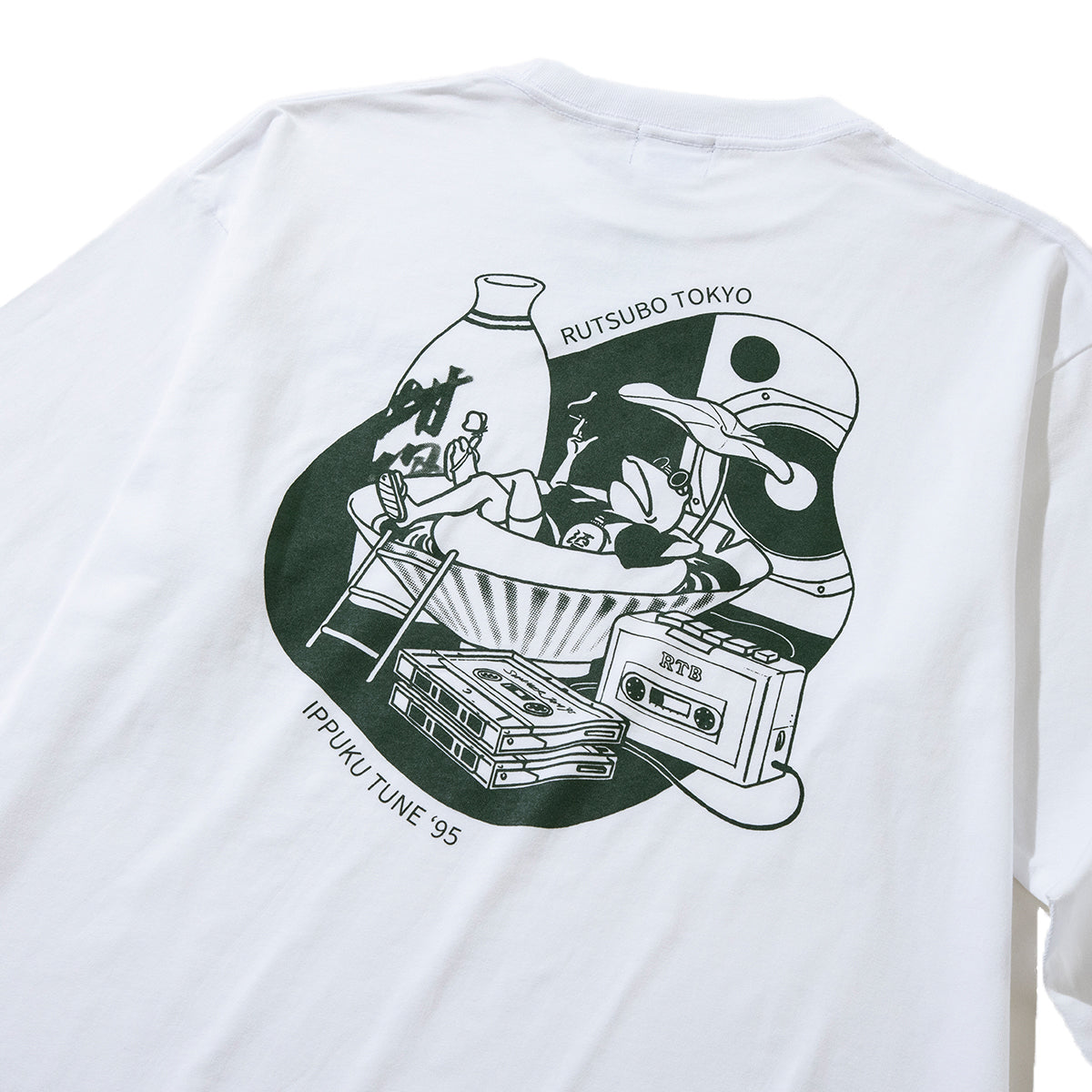 坩堝 IPPUKU TUNE ‘95 LS T-SHIRTS (RUTSUBO×YU SUDA ) RUTSUBO IPPUKU TUNE ‘95 ロングスリーブTシャツ R25-QS5-TS2【メンズ グラフィック 長袖 Tシャツ バックプリント コラボ 25FW】