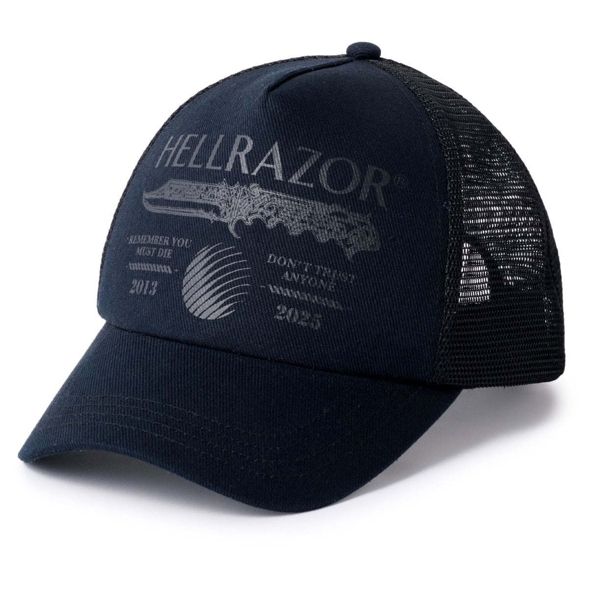 Hellrazor DTA TRUCKER CAP ヘルレイザー DTA トラッカー キャップ 01125SPZYS0602【メンズ 帽子 メッシュキャップ グラフィック ロゴ 25FW】