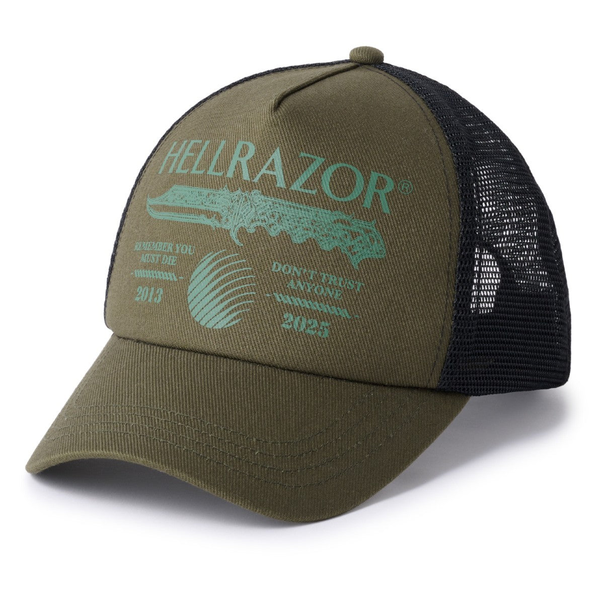 Hellrazor DTA TRUCKER CAP ヘルレイザー DTA トラッカー キャップ 01125SPZYS0602【メンズ 帽子 メッシュキャップ グラフィック ロゴ 25FW】