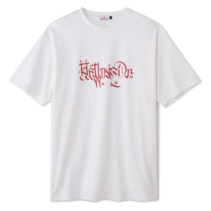 Hellrazor LETTER SHIRT ヘルレイザー レター シャツ 01125SPZYS5301【メンズ Tシャツ 半袖 グラフィック フロントプリント 25FW】