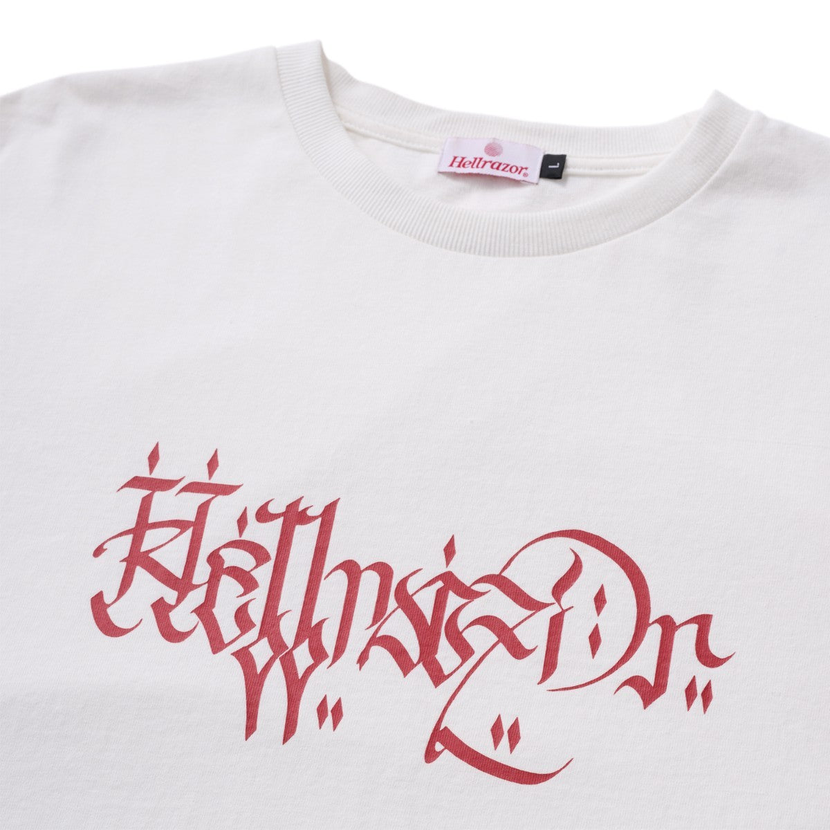 Hellrazor LETTER SHIRT ヘルレイザー レター シャツ 01125SPZYS5301【メンズ Tシャツ 半袖 グラフィック フロントプリント 25FW】