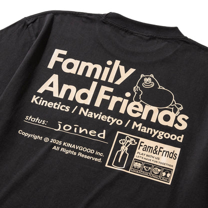 NAVIETOKYO Kinetics x NAVIETOKYO x MANY GOOD F&F s/s ネイビートーキョー ファミリー&フレンズ ショートスリーブ Tシャツ NVTK-MNGD-02【メンズ Tシャツ 半袖 ロゴ グラフィック コラボ 25FW】