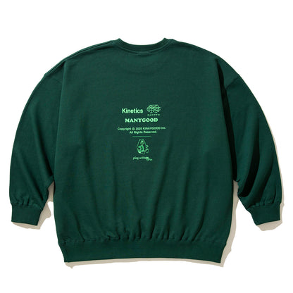 NAVIETOKYO Kinetics x NAVIETOKYO x MANY GOOD Tri-logo Crewneck Sweat ネイビートーキョー Tri-logo クルーネック スウェット NVTK-MNGD-03【メンズ スウェット ロゴ グラフィック コラボ 25FW】