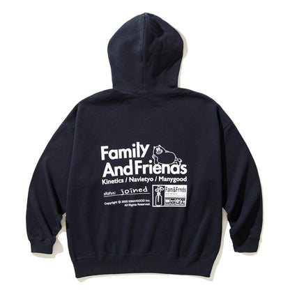 NAVIETOKYO Kinetics x NAVIETOKYO x MANY GOOD F&F Hoodie ネイビートーキョー ファミリー&フレンズ フーディ NVTK-MNGD-04【メンズ パーカー プルオーバー ロゴ グラフィック コラボ 25FW】