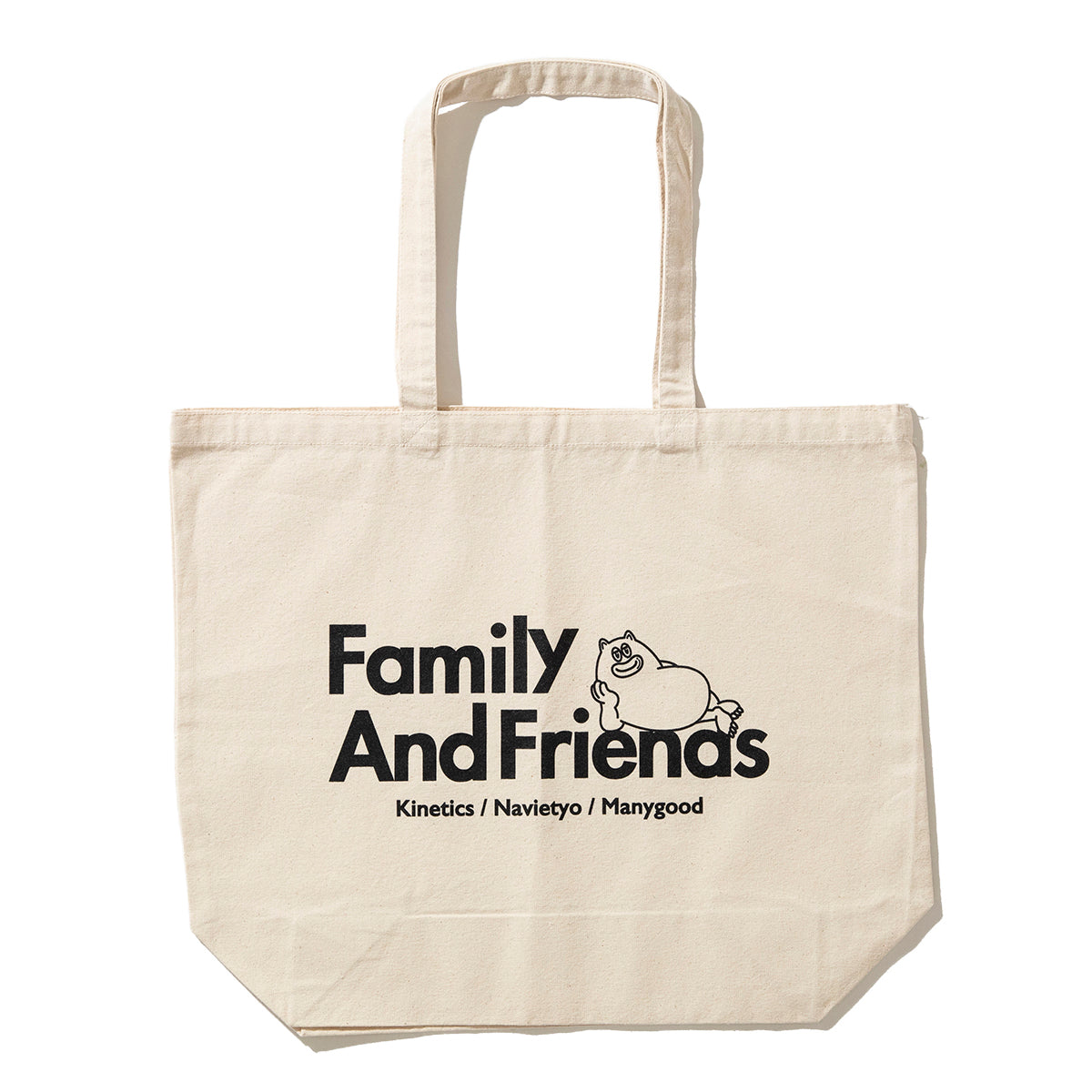 NAVIETOKYO Kinetics x NAVIETOKYO x MANY GOOD F&F Tote Bag ネイビートーキョー ファミリー&フレンズ トートバッグ NVTK-MNGD-06【メンズ 鞄 トート ロゴ グラフィック コラボ 25FW】