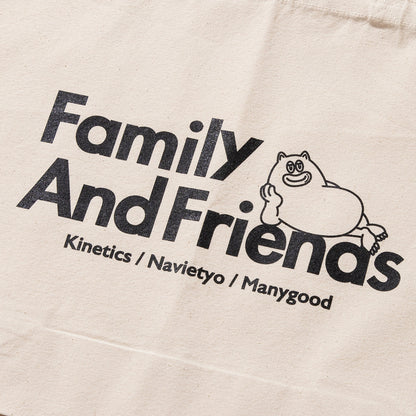 NAVIETOKYO Kinetics x NAVIETOKYO x MANY GOOD F&F Tote Bag ネイビートーキョー ファミリー&フレンズ トートバッグ NVTK-MNGD-06【メンズ 鞄 トート ロゴ グラフィック コラボ 25FW】