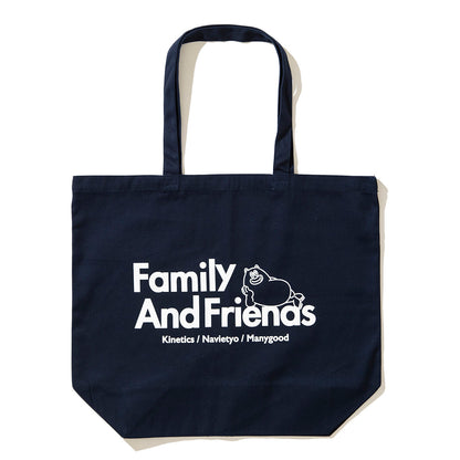 NAVIETOKYO Kinetics x NAVIETOKYO x MANY GOOD F&F Tote Bag ネイビートーキョー ファミリー&フレンズ トートバッグ NVTK-MNGD-06【メンズ 鞄 トート ロゴ グラフィック コラボ 25FW】