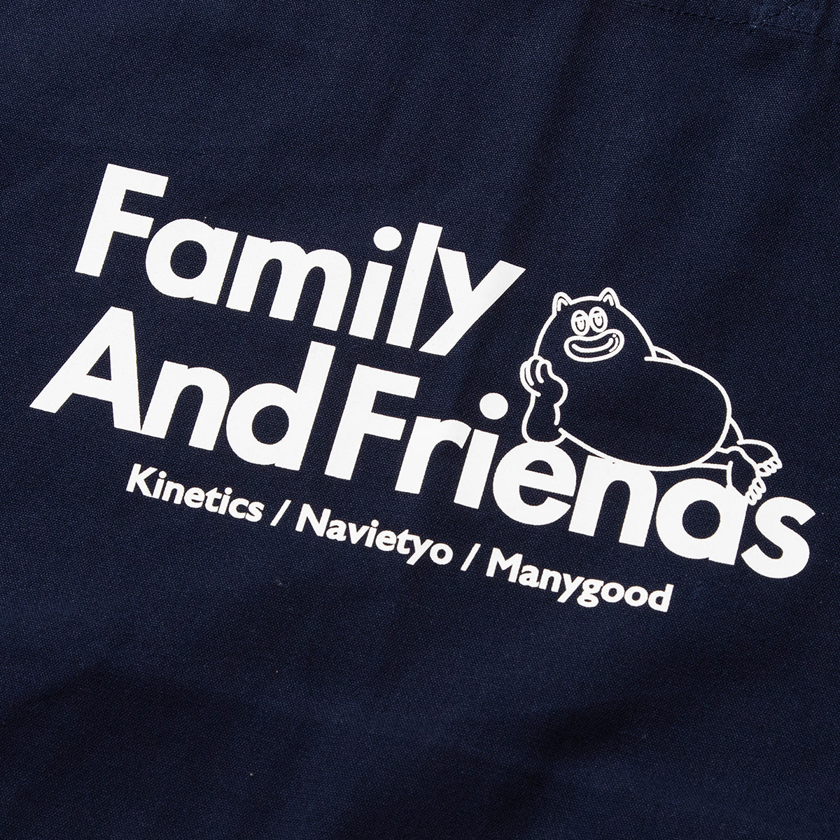 NAVIETOKYO Kinetics x NAVIETOKYO x MANY GOOD F&F Tote Bag ネイビートーキョー ファミリー&フレンズ トートバッグ NVTK-MNGD-06【メンズ 鞄 トート ロゴ グラフィック コラボ 25FW】
