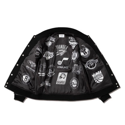 AKTR NBAxAKTR VARSITY JACKET アクター NBAxAKTR バーシティジャケット 225-055010【メンズ スタジャン ジャケット 牛革 メルトン 裏地 刺繍 25FW】