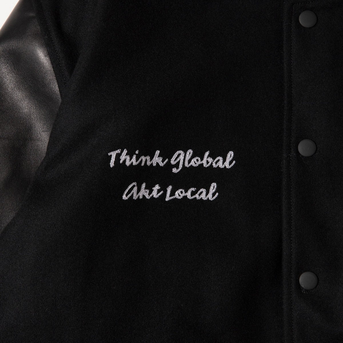 AKTR NBAxAKTR VARSITY JACKET アクター NBAxAKTR バーシティジャケット 225-055010【メンズ スタジャン ジャケット 牛革 メルトン 裏地 刺繍 25FW】