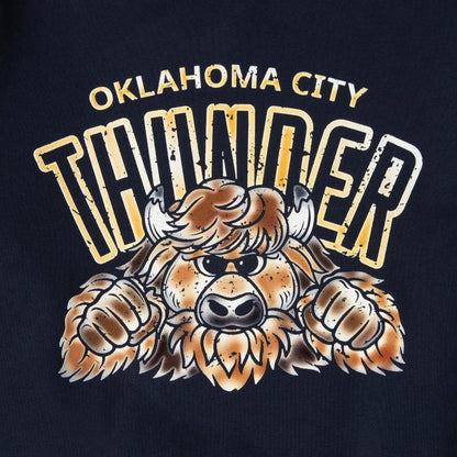 AKTR NBAxAKTR VINTAGE SWEAT CN OKC アクター NBAxAKTR ヴィンテージ スウェット CN OKC 225-061010【メンズ クルーネック スウェット ヴィンテージ 裏パイル プリント 加工 25FW】