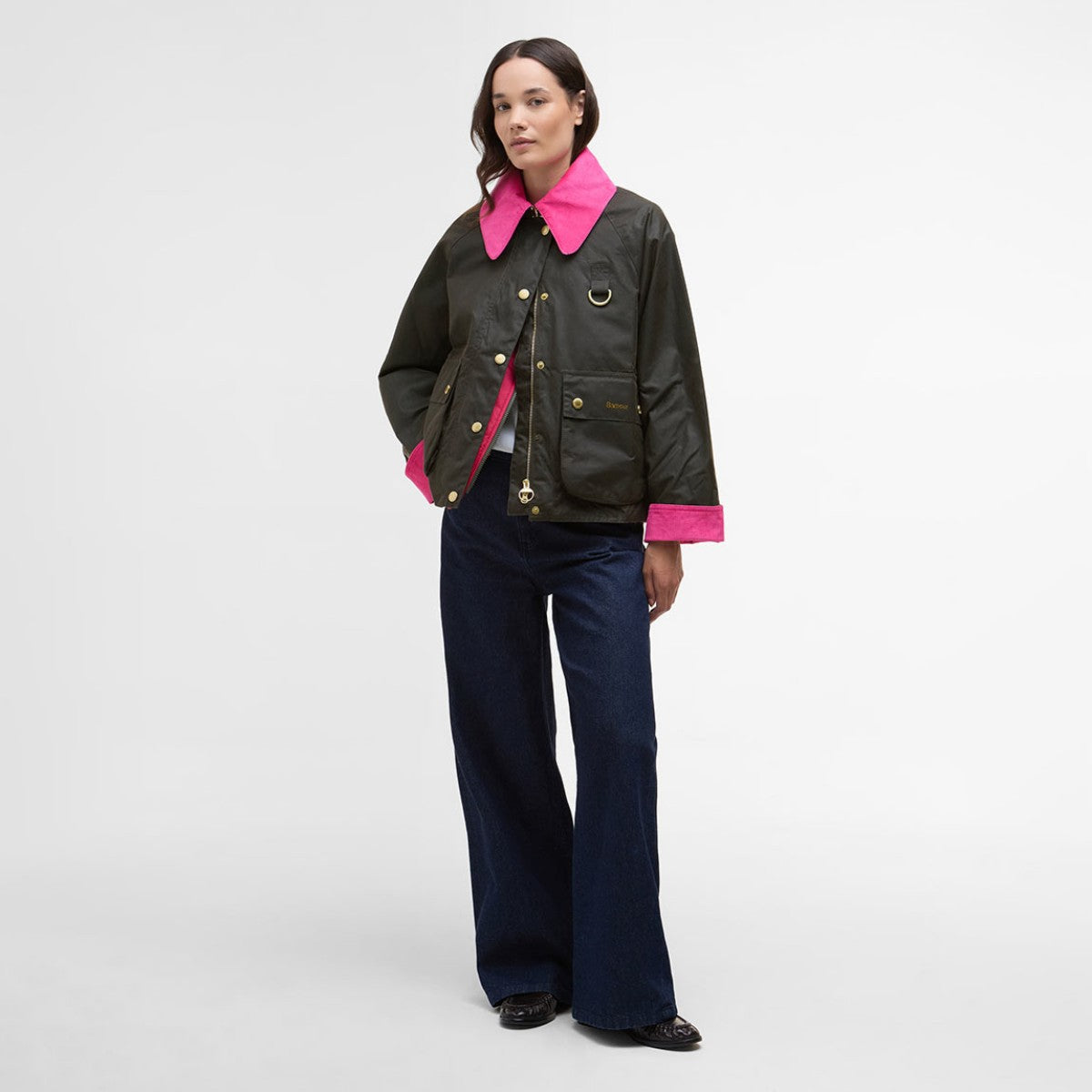 Barbour Spey Icon Wax Short Jacket バブアー スペイ アイコン ワックス ショート ジャケット LWX1515OL71【レディース ジャケット ワックス アウター ユニセックス 25FW】