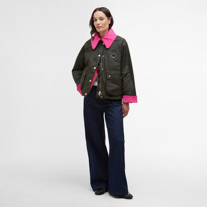 Barbour Spey Icon Wax Short Jacket バブアー スペイ アイコン ワックス ショート ジャケット LWX1515OL71【レディース ジャケット ワックス アウター ユニセックス 25FW】