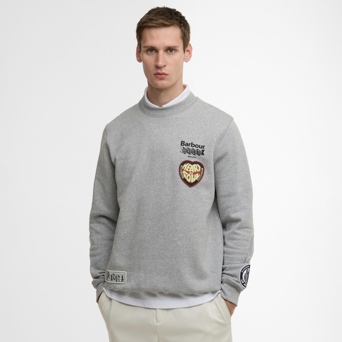 Barbour Barbour x Baracuta Northern Regular Crew Neck Sweatshirt バブアー バブアー x バラクータ ノーザン レギュラー クルーネック スウェットシャツ MOL0719【メンズ スウェット クルーネック イギリス コラボ 25FW】