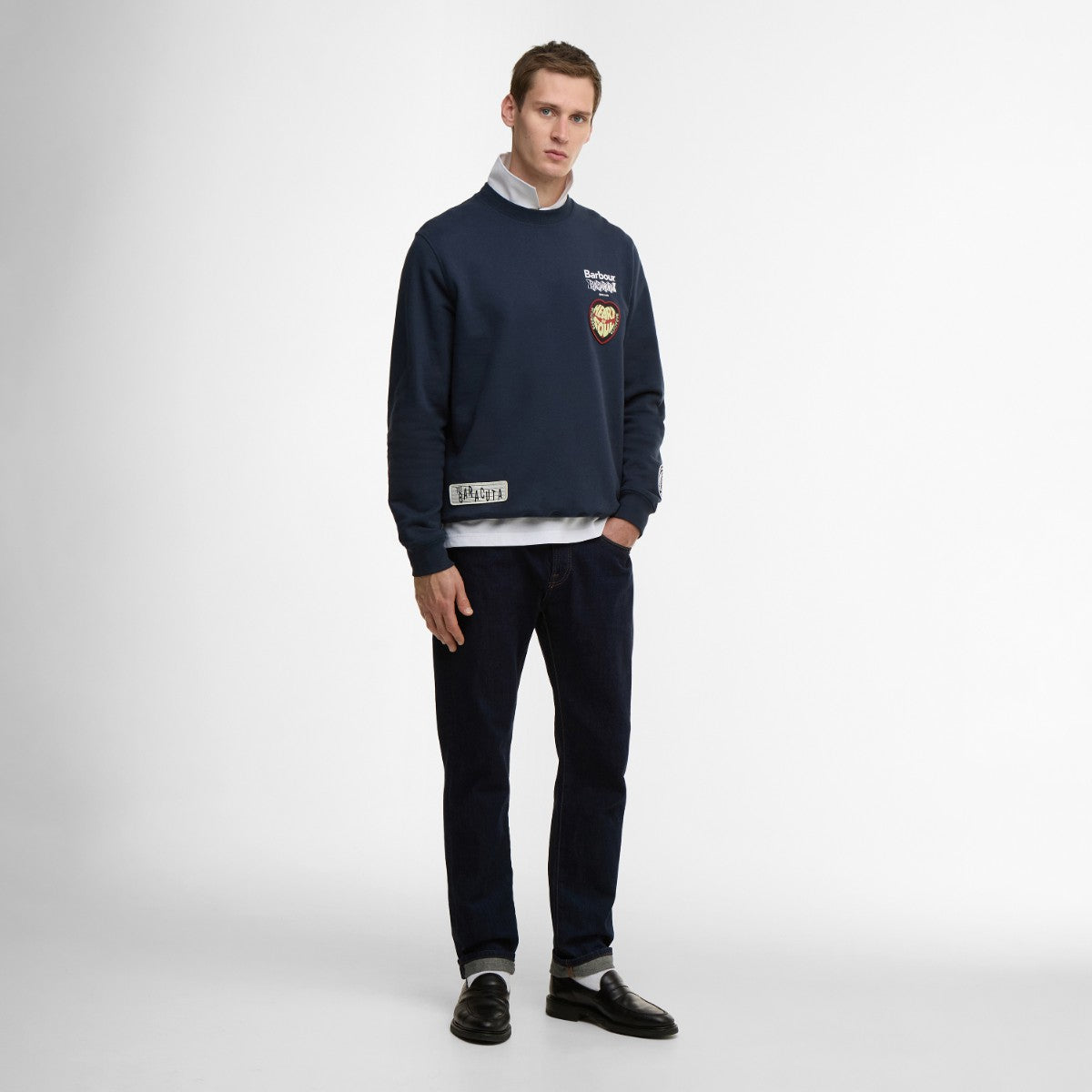 Barbour Barbour x Baracuta Northern Regular Crew Neck Sweatshirt バブアー バブアー x バラクータ ノーザン レギュラー クルーネック スウェットシャツ MOL0719【メンズ スウェット クルーネック イギリス コラボ 25FW】